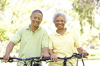 Couple Cycling